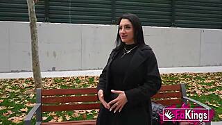 😏 horny valencian nelia estrada rides rough cowgirl on madrid sex tour with big tits bouncing