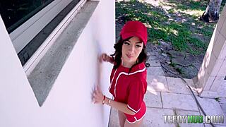 joey breaks in and creams petite teen's tight cunt