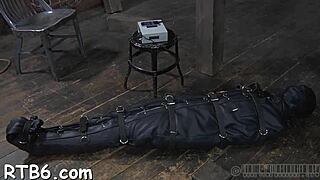 Upside-Down Bound Babe Nipple-Clipped in Brutal BDSM Pounding