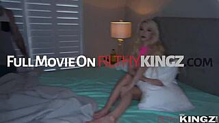 the hot naughty blonde babysitter gets her petite body fucked roughly by stud