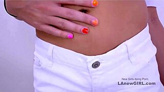 elegant brunette model surrenders to sofa pounding in steamy casting tease