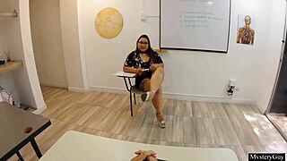 latina teacher invites classroom flashing big pussy monster cock ride