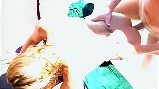 Blonde beauty's tight ass pounded outdoors