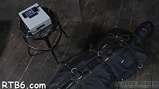 Upside-Down Bound Babe Nipple-Clipped in Brutal BDSM Pounding