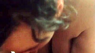 What lying unleashes: busty milf's sloppy deepthroat display