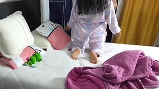 preview of me riding hard moaning on monster cock close up creampie