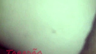 Submissive BBW wife gags deep on hubby's cock homemade