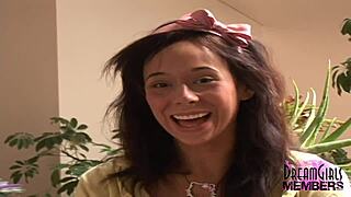 aarielle fingers shaved pussy frantically to explosive squirting orgasms