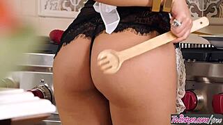 Valentina Nappi Twists Italian Kitchen Masturbation into Orgasmic Model Display