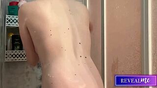 revealme's steamy italian shower bath teases sensual curves