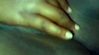 chubby amateur babe fingers her big shaved pussy up close pov