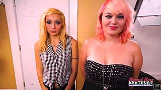 EXOTIC COEDS JACKIE AND TRINITY SHARE HARD DICK SUCKING