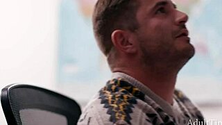 guy caught jerking to teacher's chalk boobs beds lesbian threesome