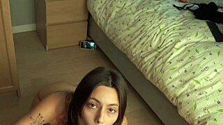 brunette tries sexy lingerie teases boyfriend pov homemade