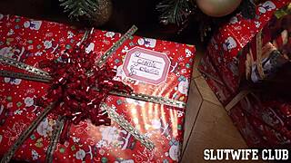 candie cross dominates fat santa making him cum twice in xmas roleplay