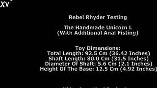 rebel rhyder stretches gaping ass with unicorn toy plus brutal anal fisting explosion