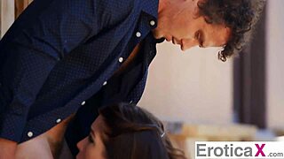 petite wifey rides stranger's big cock cowgirl outdoors sensually