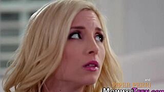 I'm a busty blonde milf lesbian craving first-time scissoring with big tits babe