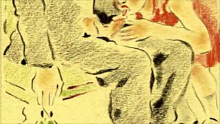 discovering retro vintage erotic hairy cartoon illustrations