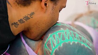 inked babe's tight ass stretched by bbc atm facial finish?