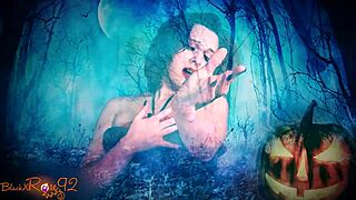 Ghostly ghoulfriend delivers dirty joi jerk instructions