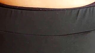 mature latina hides massive natural tits reveal