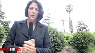 Hey that sexy news reporter craves lingerie doggystyle pounding