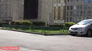 Jeny Smith Flashes Legs in Hot Public Upskirt Adventure!