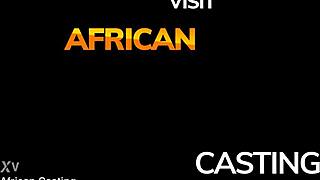 Ebony Milf Squirts Wildly in Painful Anal Casting Tease