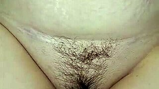 Handcuffed wife squirts cream over dildo wildly