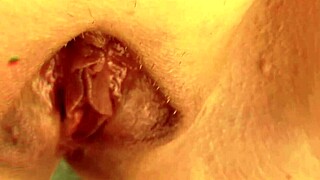 whoa horny mature spreads gaping shaved pussy flashing wildly