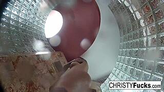 hot shower fun christy dahlia lesbian licks 👅🚿