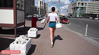 Jeny Smith Flashes Legs in Hot Public Upskirt Adventure!