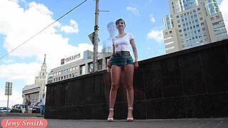 Jeny Smith Flashes Legs in Hot Public Upskirt Adventure!
