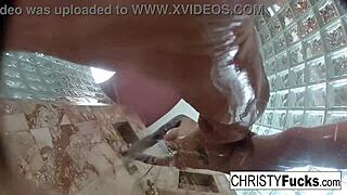 hot shower fun christy dahlia lesbian licks 👅🚿