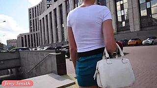 Jeny Smith Flashes Legs in Hot Public Upskirt Adventure!