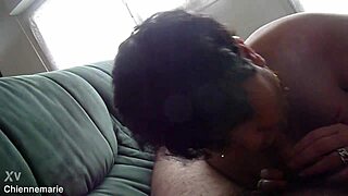 intriguing amateur chienne teases with intense close up finish