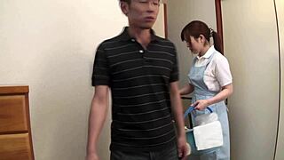 shy japanese hotel maid gets creampie from guest 😍👅