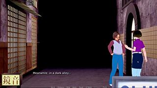 follow this nature call as she bends for deepthroat blowjob then monster cock creampie in ass