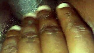 she rubs her hairy pussy on big black cock before deep fucking