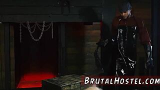 Two Bound Teens Punished Hardcore by Innkeeper Jay in Garage