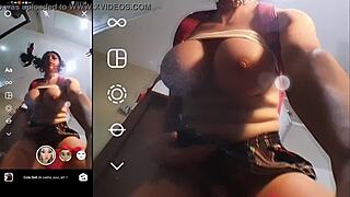 Futanari shemale gasps in emotional toy gaping orgasm bliss