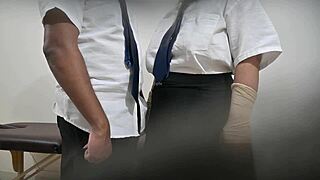 hey students sneak college sex cheating in empty classroom?