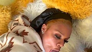 renity love gulps down massive bbc cumshot