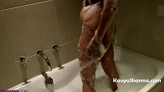 Horny Indian Housewife Fingers Big Tits Pussy In Steamy Shower!