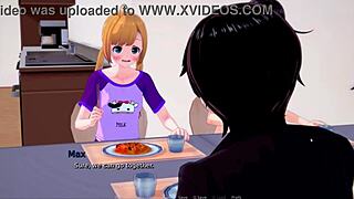 follow this nature call as she bends for deepthroat blowjob then monster cock creampie in ass