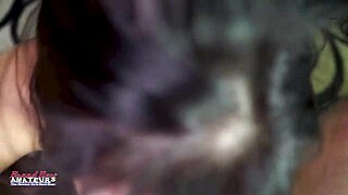 this busty brunette milf mckayla rims balls expertly before gulping down hot cum load