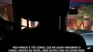 Bruna Silva hotwife spreads wide for massive cock pounding