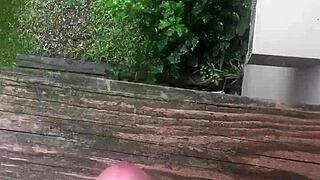 oh fuck yes exploding cum outdoors jerking hard!