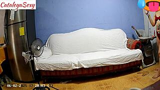 Big ass model preps backstage in sexy outfit for production